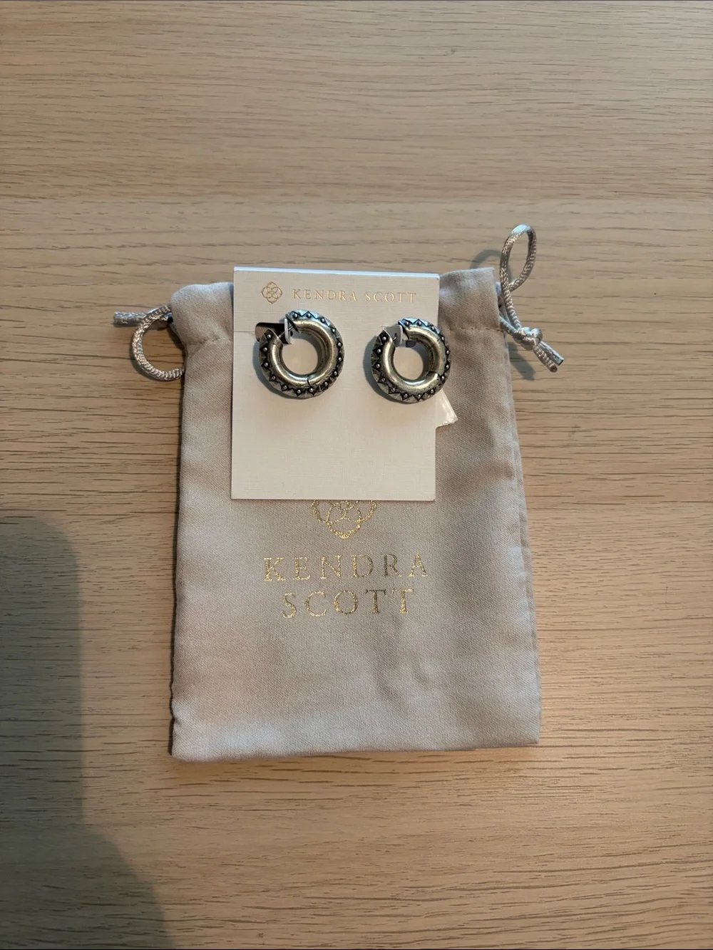 Kendra Scott Silver Beaded Hoop Earrings